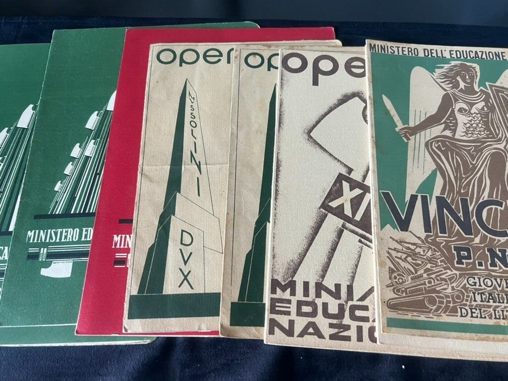 Königreich Italien, Zeugnisse, Babyfuß-Tampons, Originalunterschrift von 1932, 9 Stück 