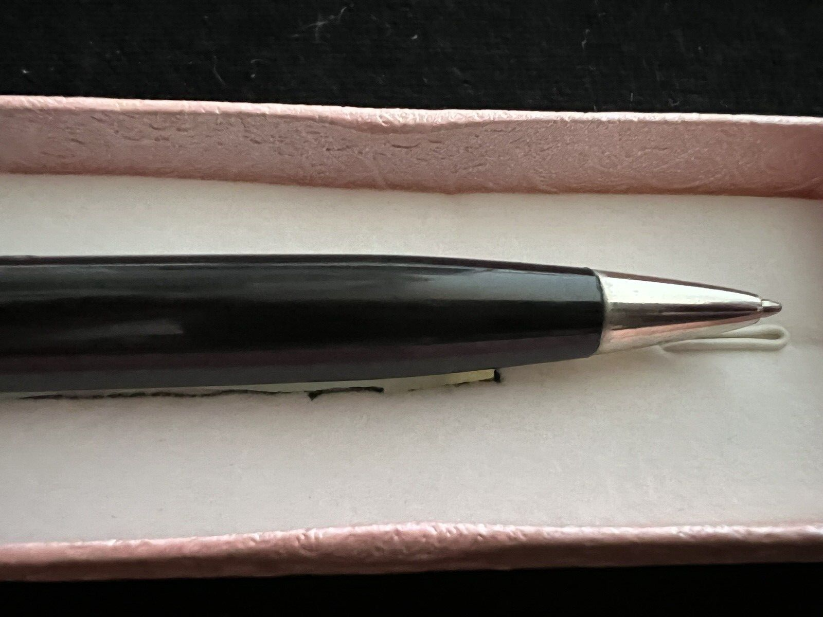 🔴 OMAS schwarzer Schreibtisch-Füllfederhalter mit Ständer, schreibt Vintage D 