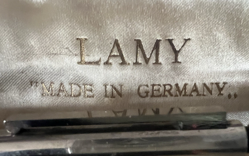 🔴 LAMY 252 penna sfera placcata ARGENTO multi sfaccettata scrive vintage