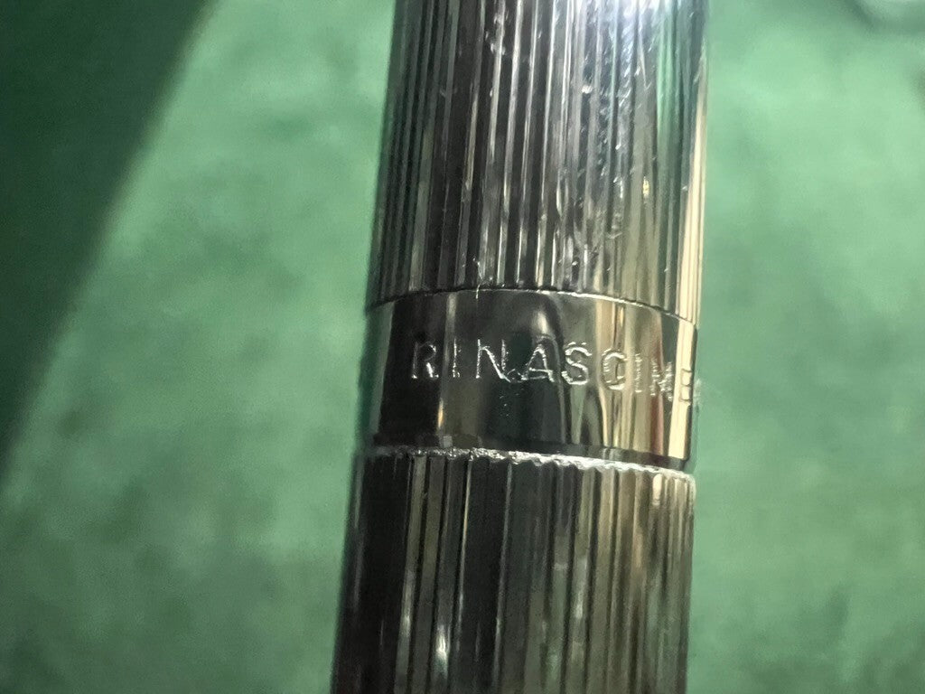 Omas Pen Sphere Chrome Stripe Renaissance Markierungsstift mit Federmäppchen 