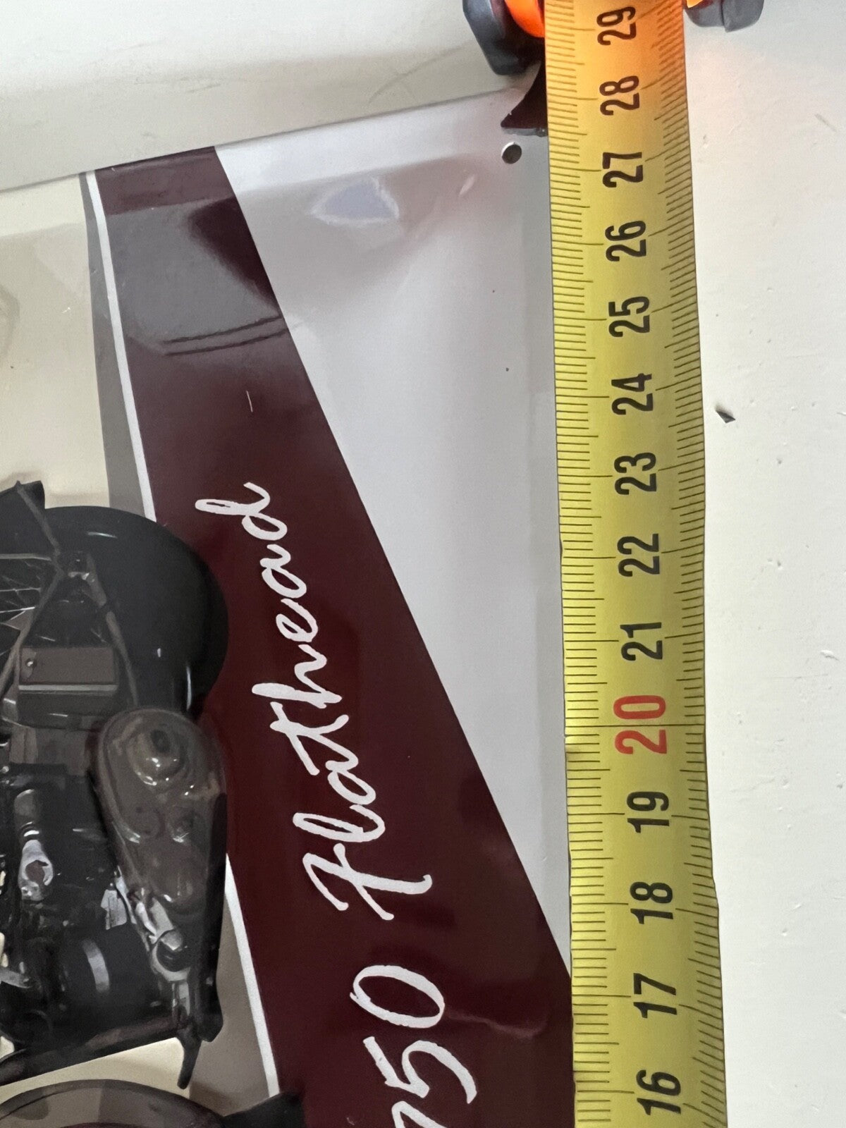 🔴 HARLEY DAVIDSON 750 Hathead targa, pubblicità display latta vetrina vintage