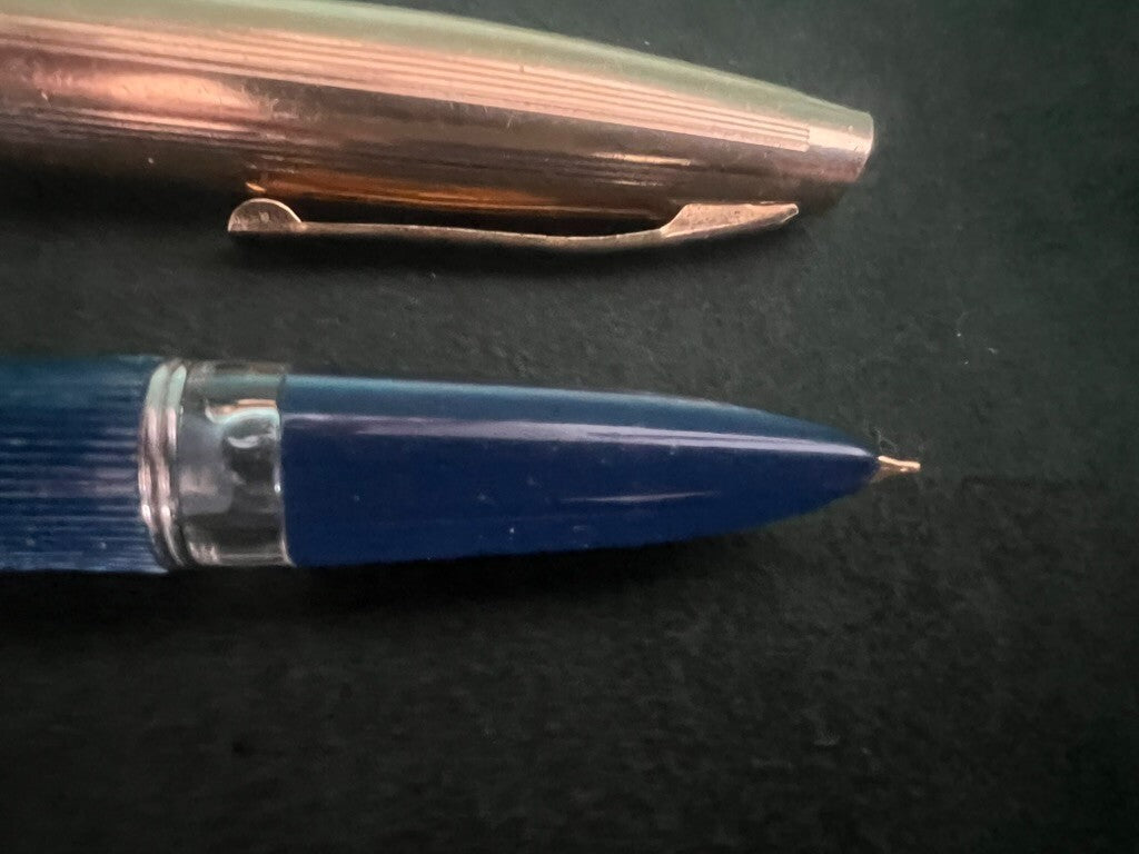 Penne Stylos-Plumes Bleu Gris À Piston Scrivono pour Encre Vintage A