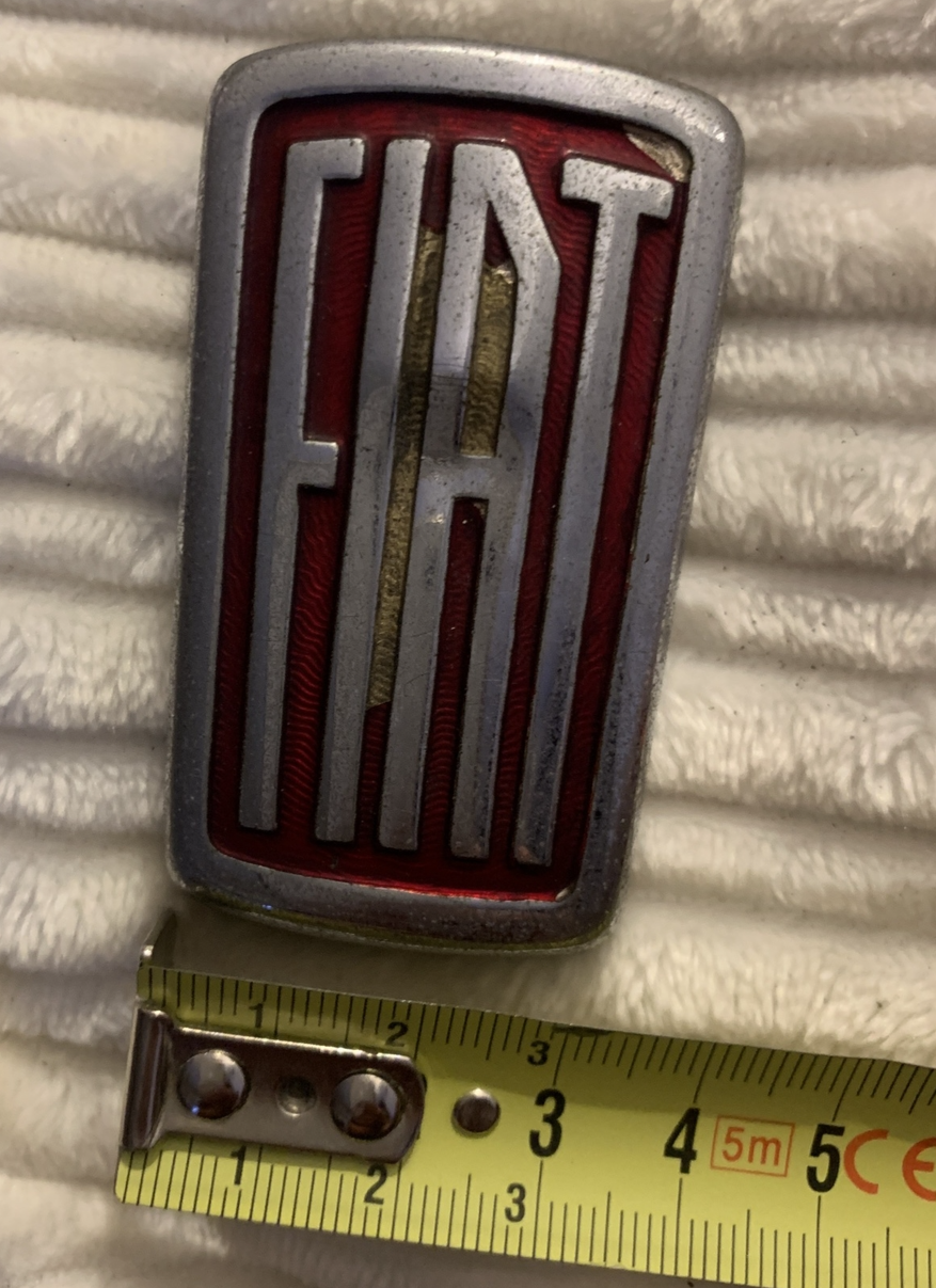 Armes Fiat Mickey Voiture Emblème Écrit Calandre Années 50 Original