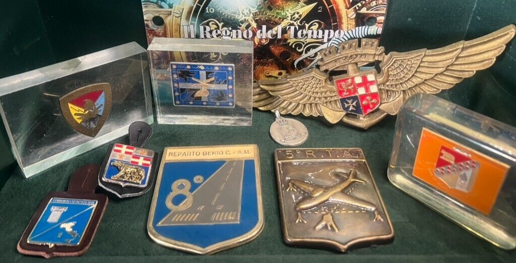 🔴 CREST fermacarte medaglia in plexyglass lotto unico vintage