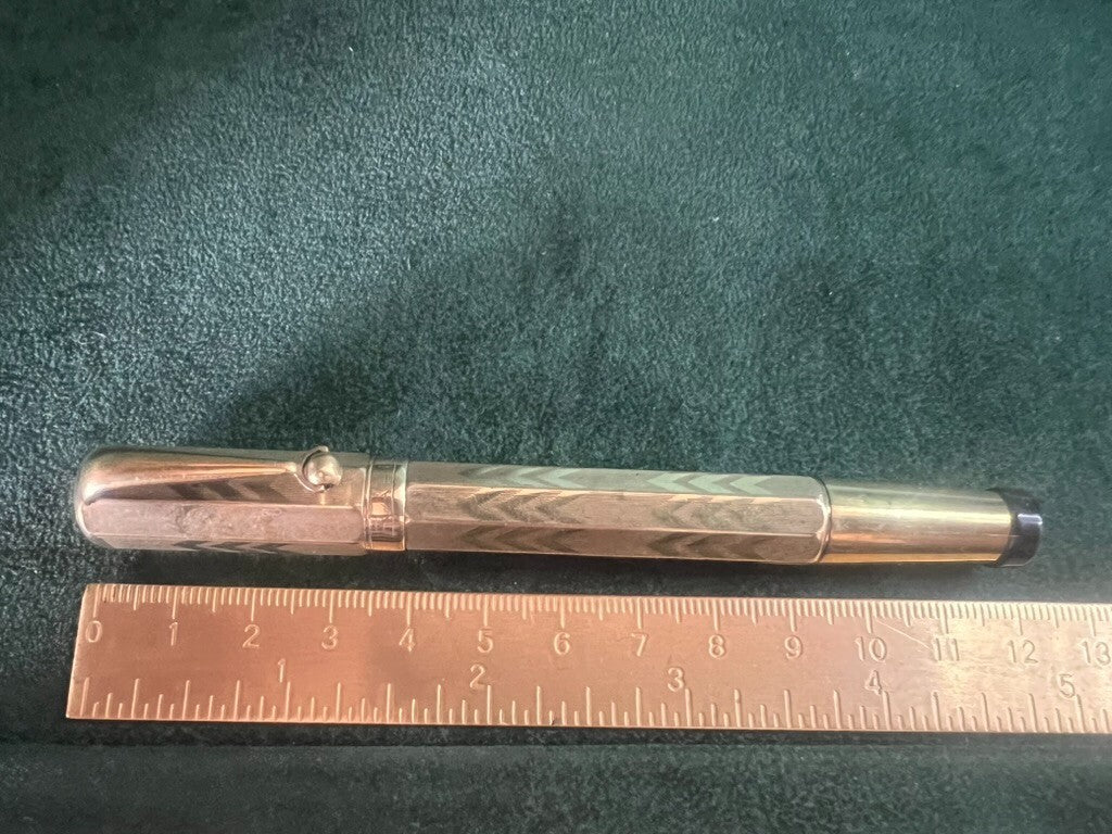 Rapid Stylo-Plume Stylo à Plume Retractable Ancre Or Fonctionne Vintage 