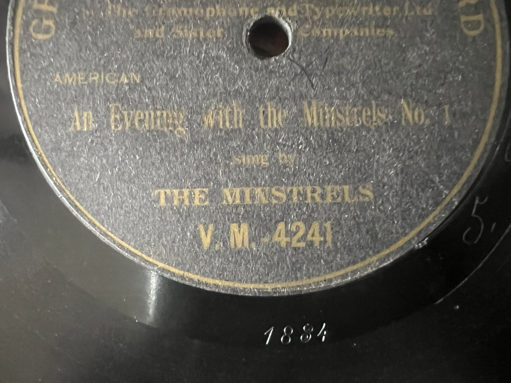 Disco Gramophone Concert Record 78 Tours Shellac VM4241 The Minstrels 