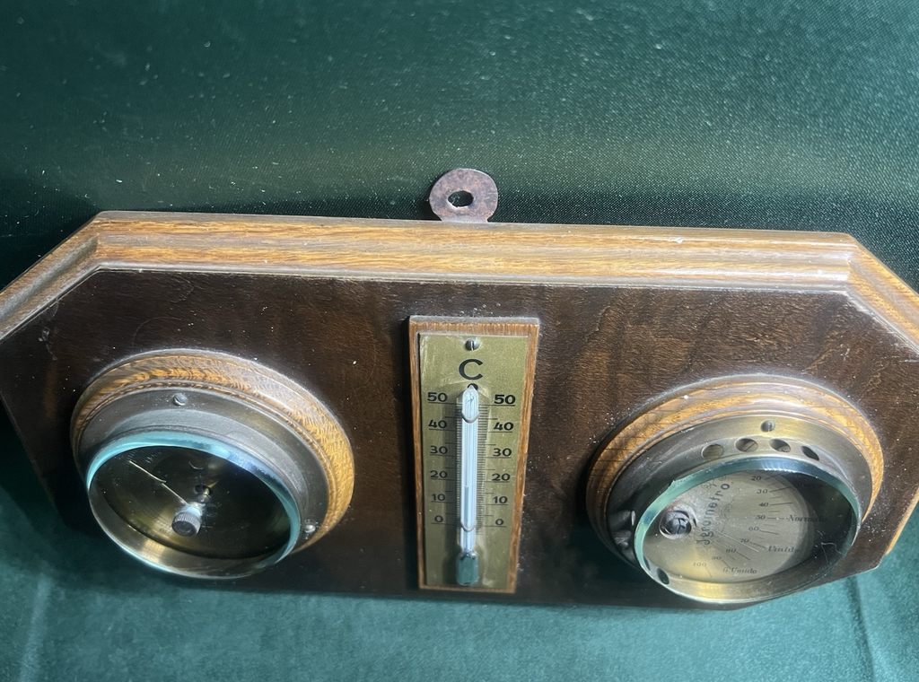 🔴 SUNDO Mechanisches Barometer, Thermometer und Hygrometer, nummeriert 1905, Vintage 