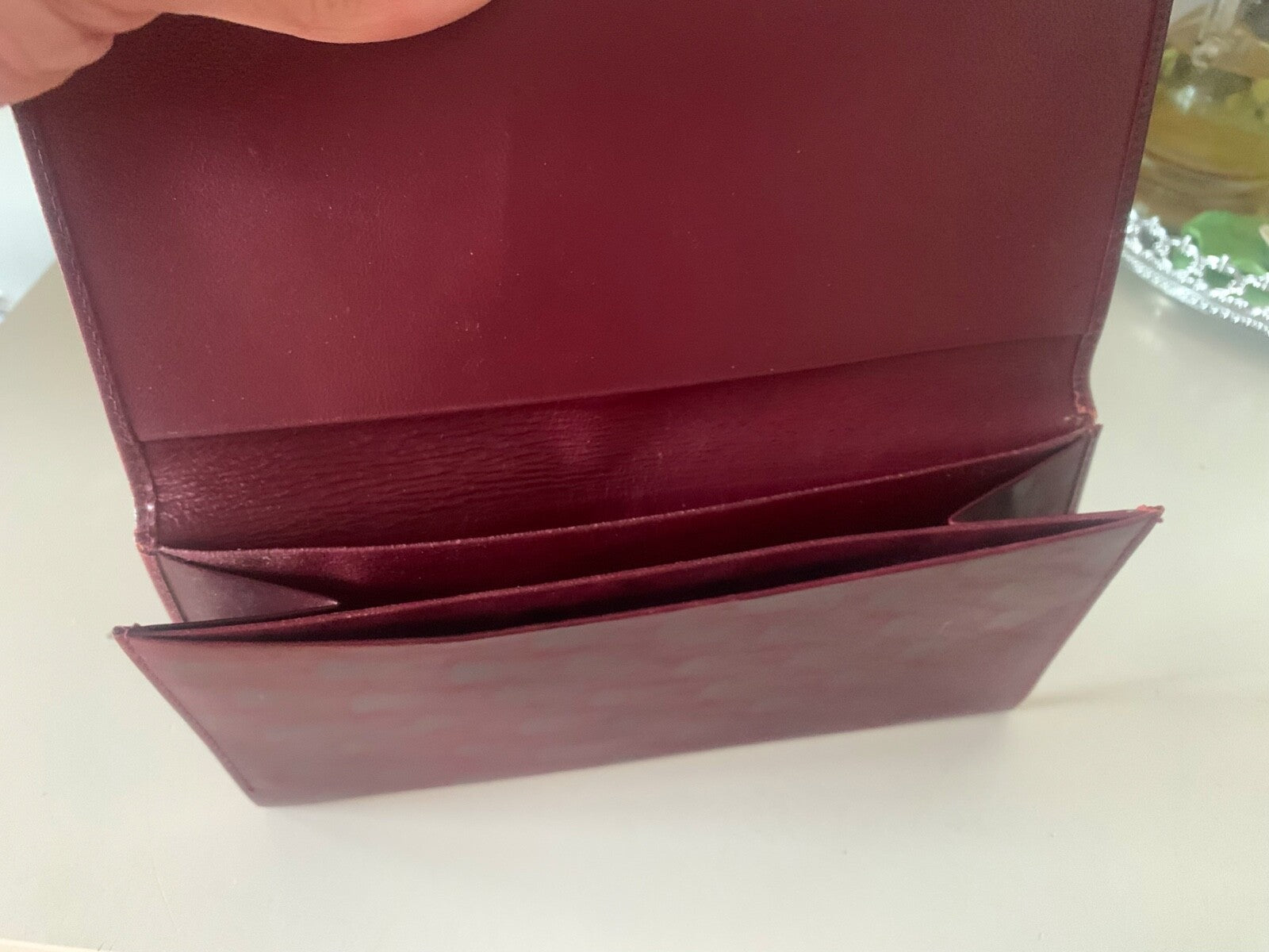 🔴 PORTAFOGLIO artigianale,porta assegni CASSETTO giglio Firenze pelle vintage