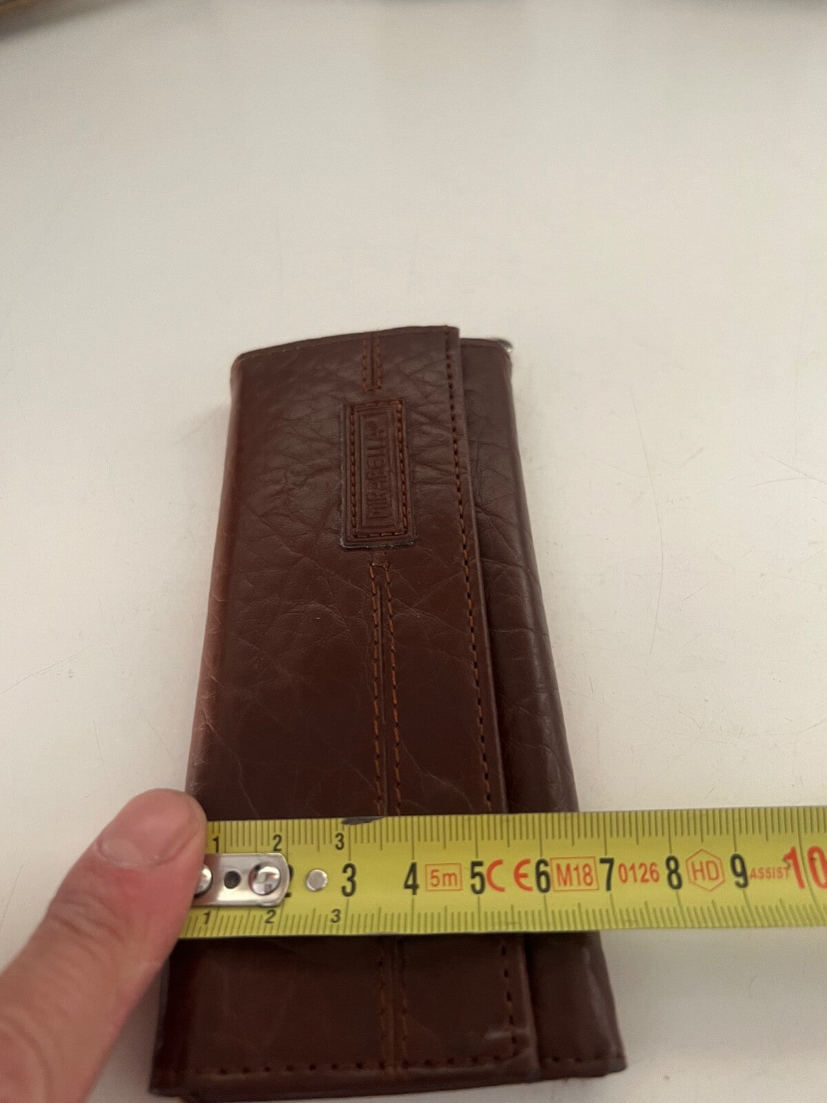 🔴 Portachiavi MIRABELLA in pelle marrone con protezione chiavi