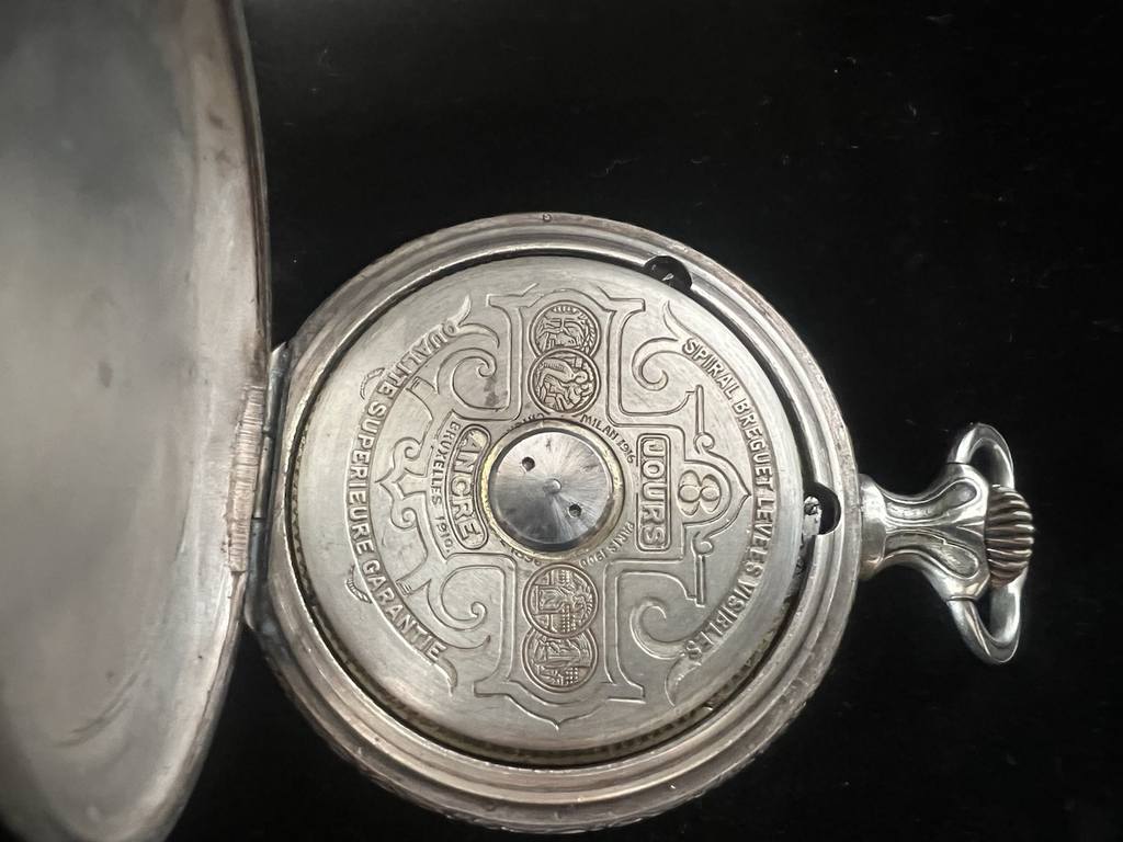 Red HEBDOMAS Manual Pocket Watch 8 DAY Breguet Spiral Vintage Works