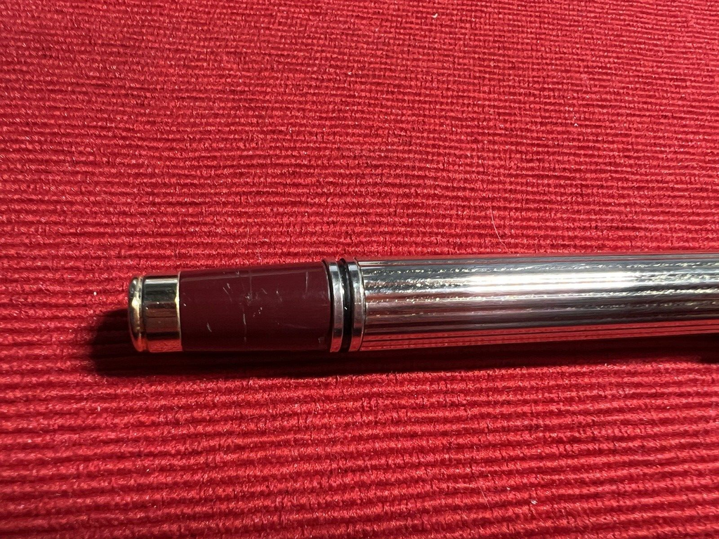Stylo-Plume Stylo à Plume Dorée Avec Pierre Rouge Iridium Point 4 Vintage