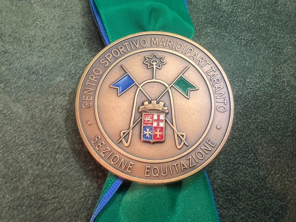 🔴 Medaglie EQUITAZIONE SPORTIVE coccarde al merito metallo vintage LOTTO n.5