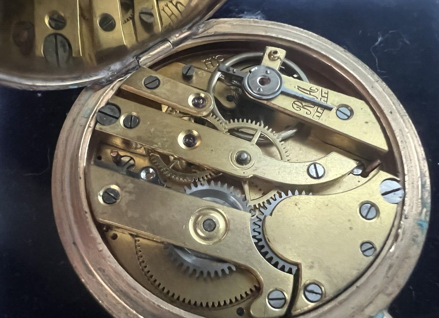 Montre Poche Homme LA REINE DES MONTRES Besancon Manuel Laminé Or