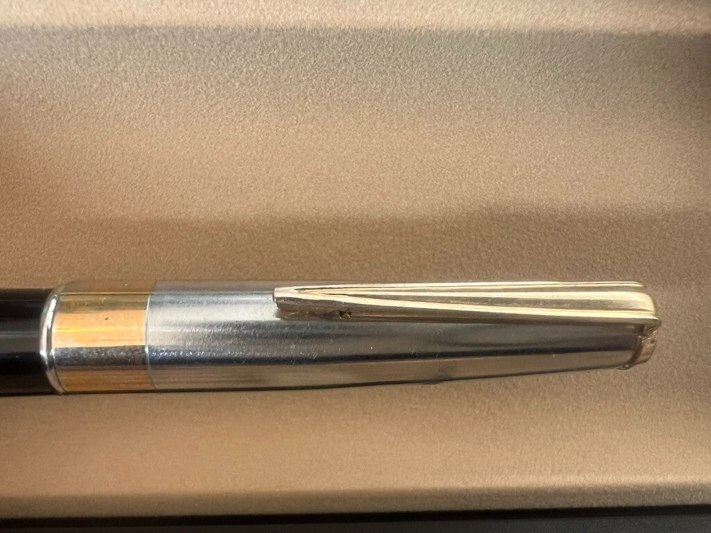 Stylo-Plume Stylo à Plume Noire Piston Aerodinamico Or Écrit Vintage C 