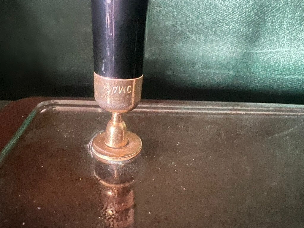 🔴 OMAS penna portapenne PELLE VETRO sfera stilografica stilofori 2 p vintage