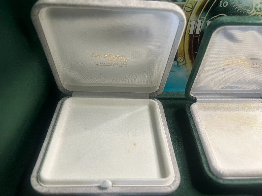 🔴 Scatole gioielli ciondoli orecchini gemelli astucci lotto 4 Pz vintage