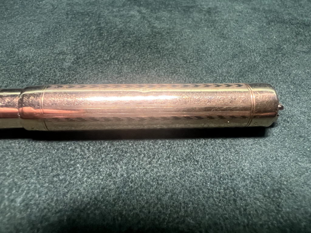 Red Lever Fountain Pen Gold Nib Patent Pat Jan 25.04 Vintage 1920