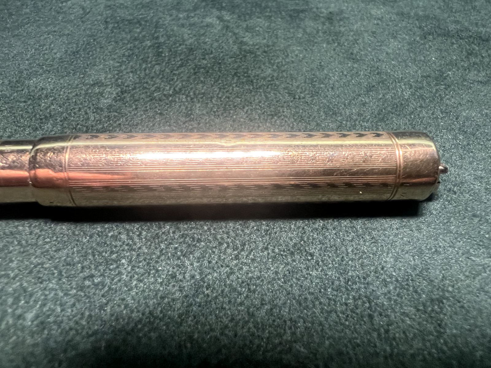 Red Lever Fountain Pen Gold Nib Patent Pat Jan 25.04 Vintage 1920