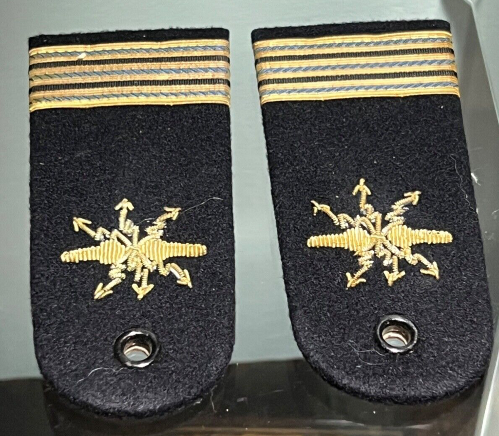 Marine Militaire Bretelles Vêtement 3 Classe Opérateur Radio Tissu Originales