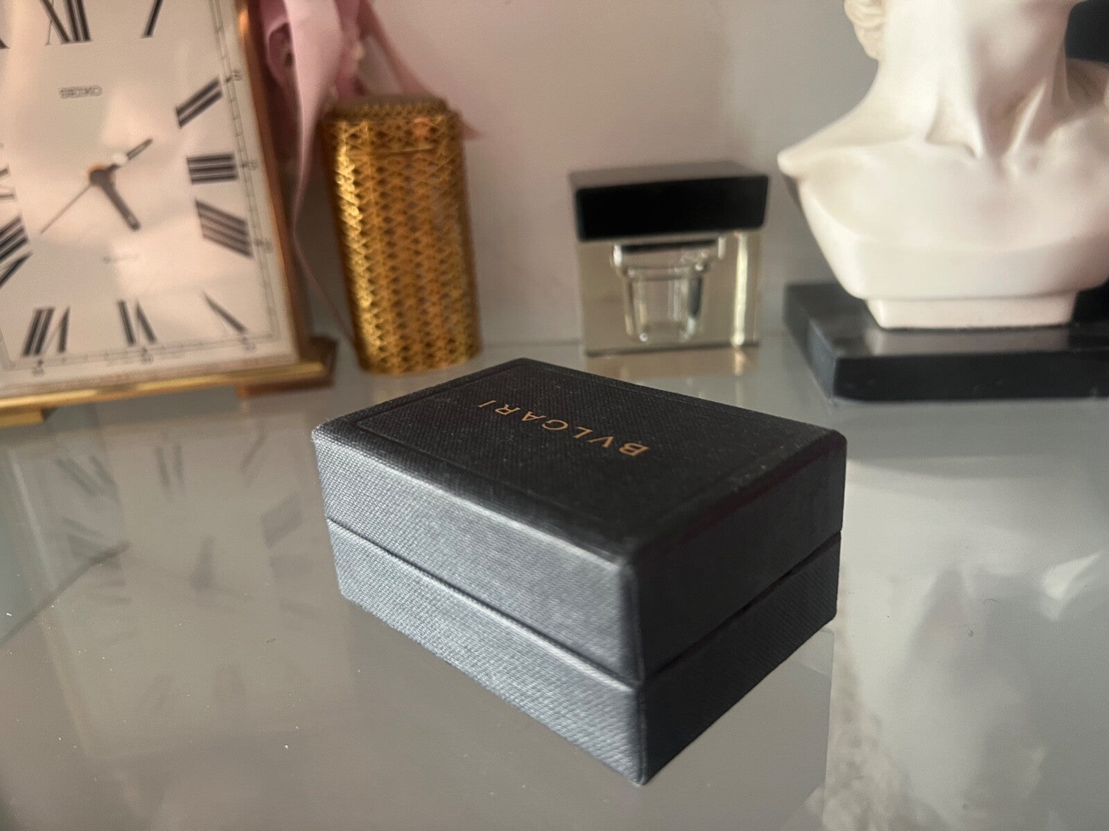 🔴 BULGARI scatola anello pendente astuccio custodia gioiello e contro scatola