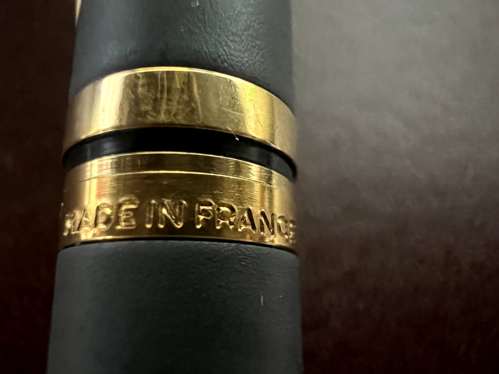 🔴 WATERMAN Laureat fountain pen, grey lacquer, gold-plated trim, F nib 
