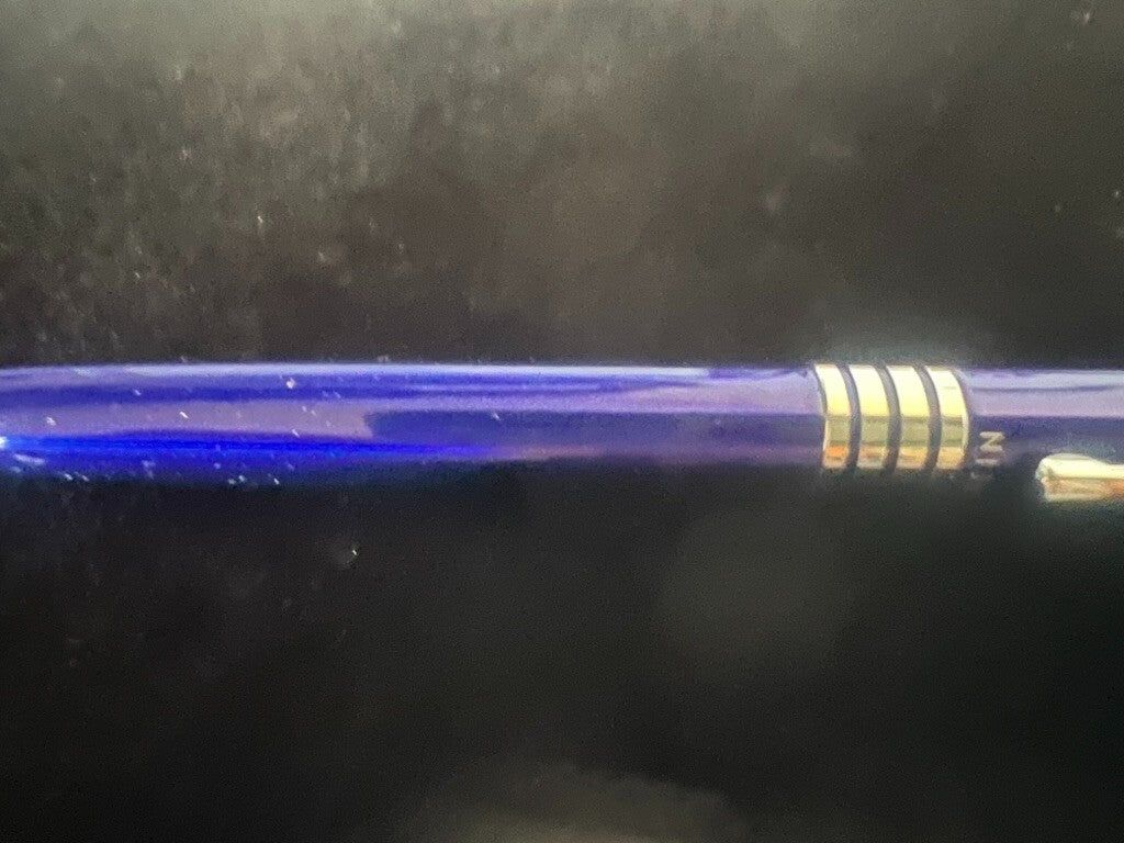 🔴 NIJI penna sfera blu trasparente profili cromati scrive con astuccio