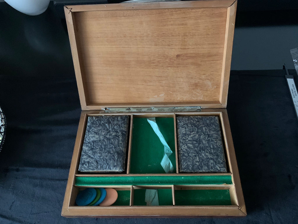 🔴 CARTE GIOCO REPUBBLICA 1951 francesi scatola sigle ARGENTO vintage