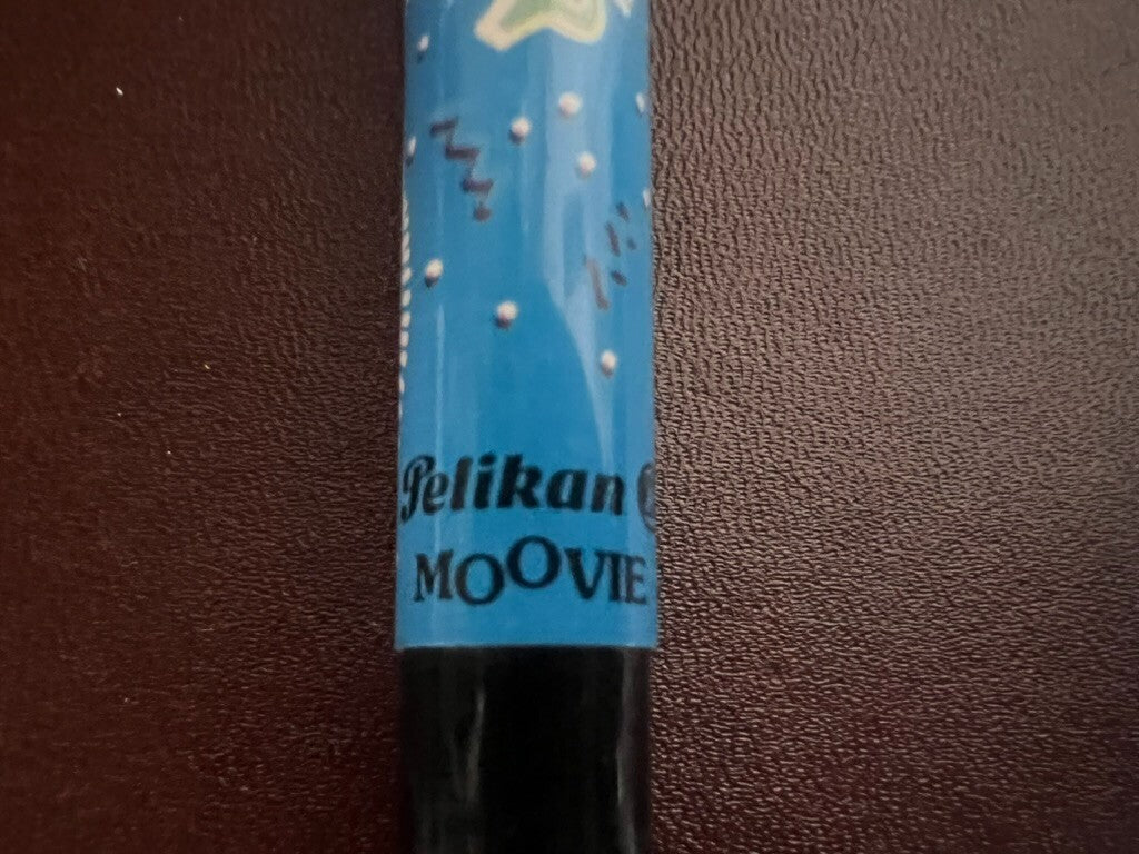 🔴 PELIKAN Moovie Film Blue Snake Füllfederhalter, unbenutzt, Vintage 