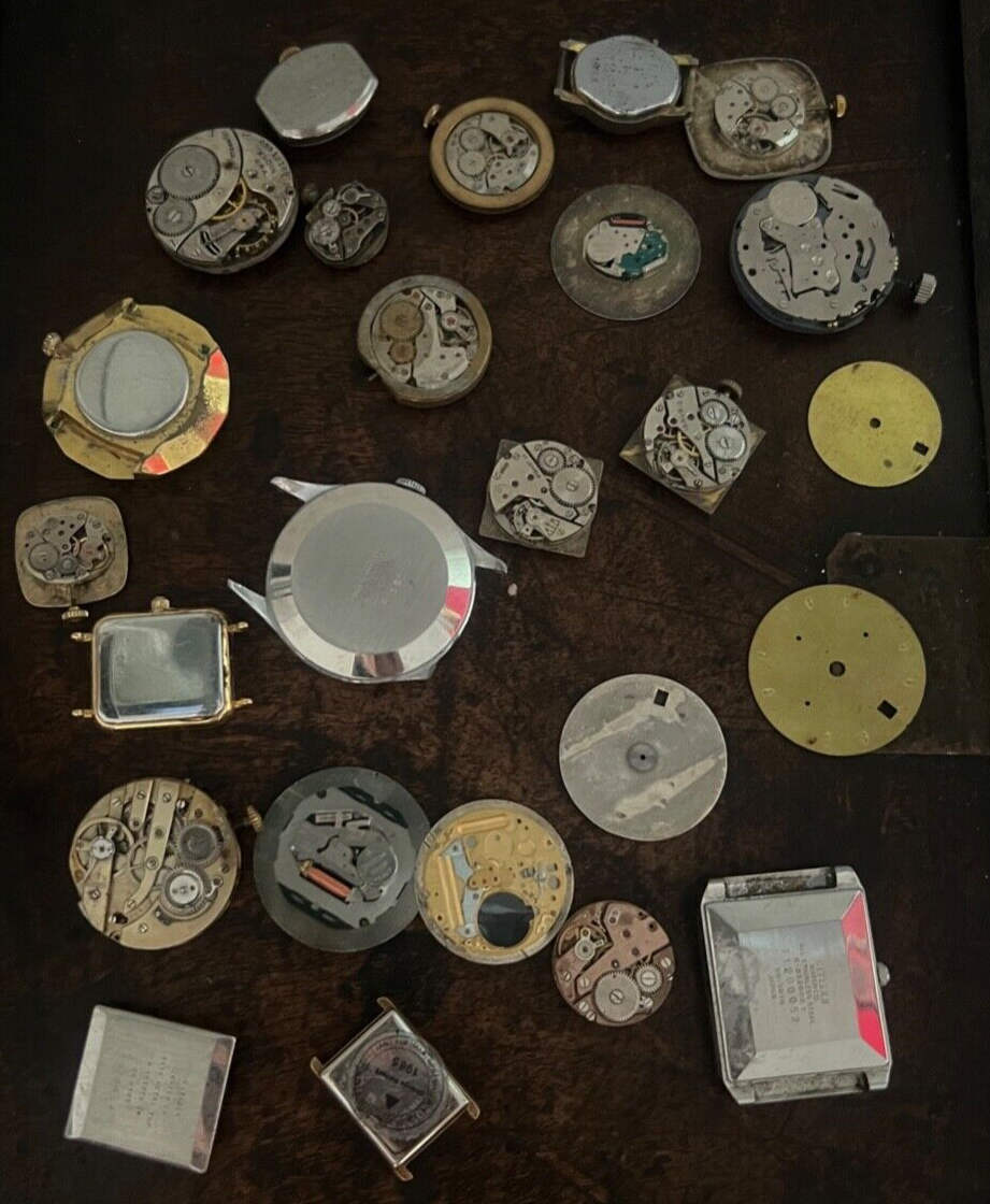 🔴 Movimenti orologi MONDIA CITIZEN BREIL ELGIN parti pezzi ricambio 25 pz