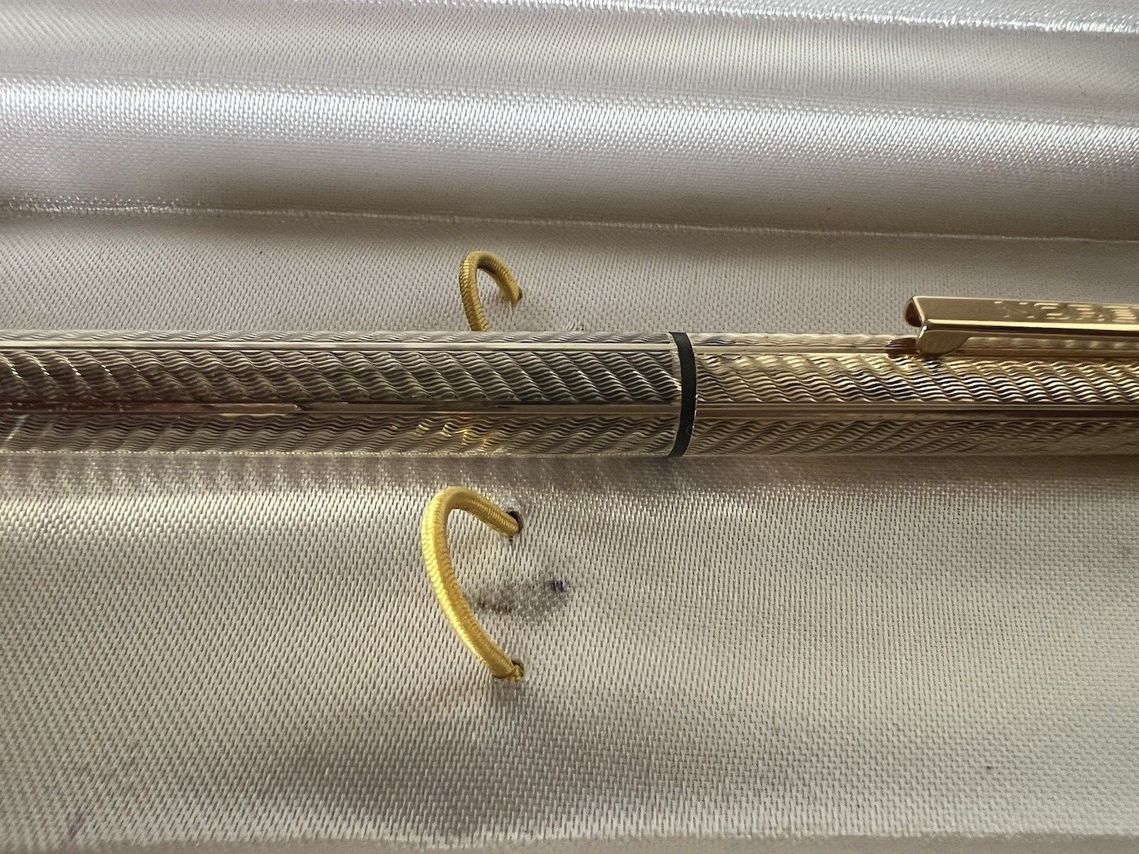 Norex Stylo-Plume Stylo à Plume Argent Massif 925 Ciselé Stylo Plume Or 14 KT
