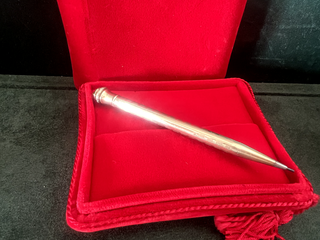 🔴 WHAL EVERSHARP matita meccanica laminata oro cesellata scrive vintage