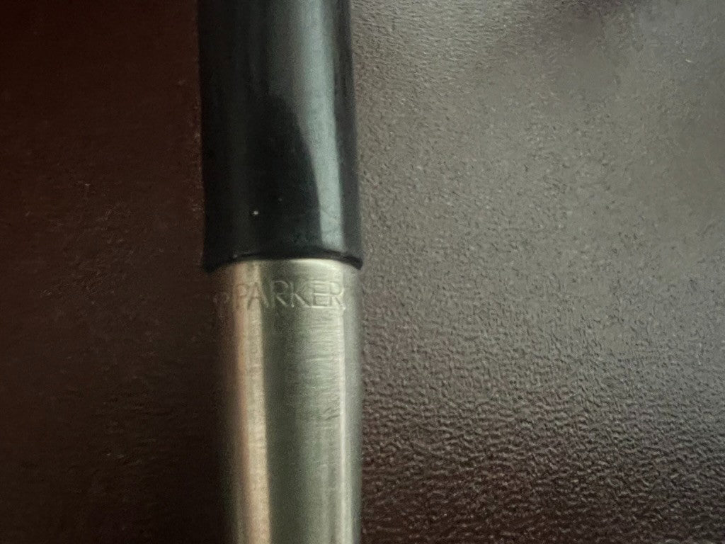 🔴 PARKER penna sfera Vector nero cromata pulsante a scatto scrive vintage