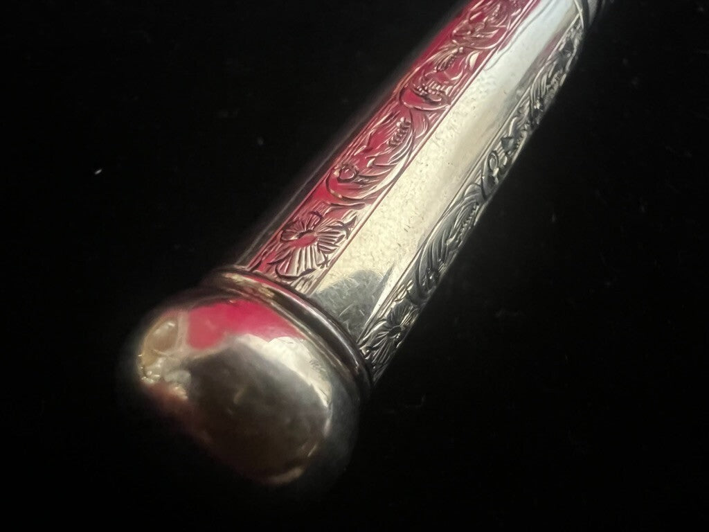 🔴 UHLMANN'S ETERNO matita retrattile aminata oro ciondolo chatelaine antica