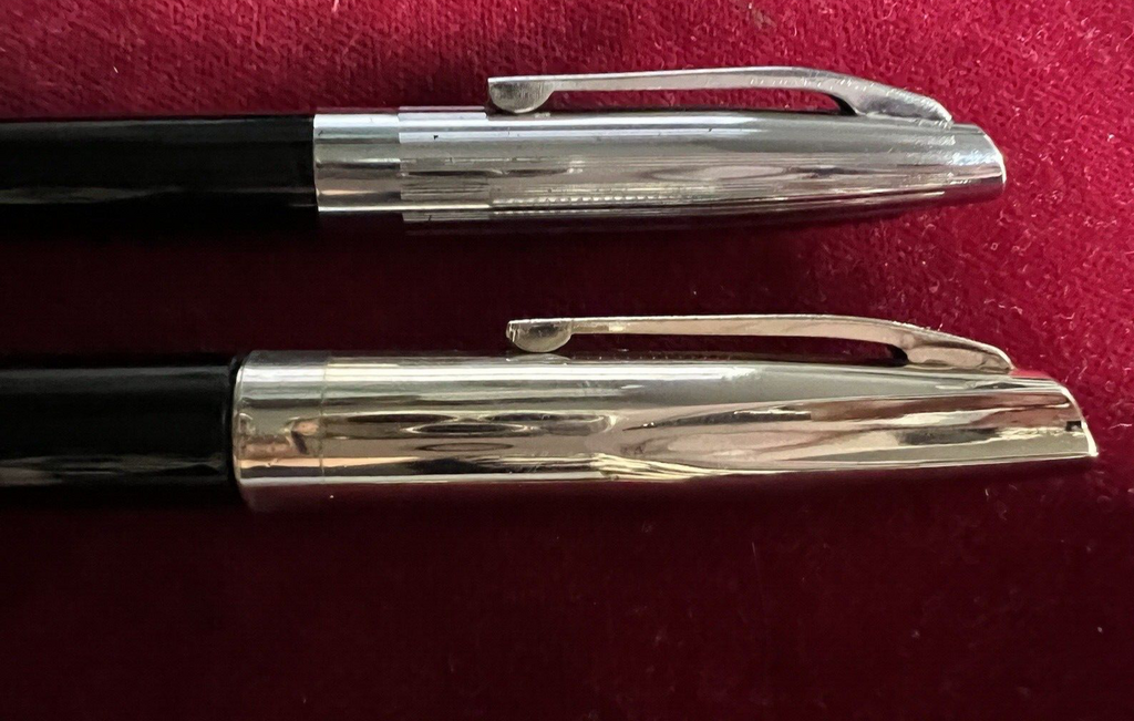 🔴 Penna stilografica PISTONE pennino ORO + penna sfera celluloide antiche 1940