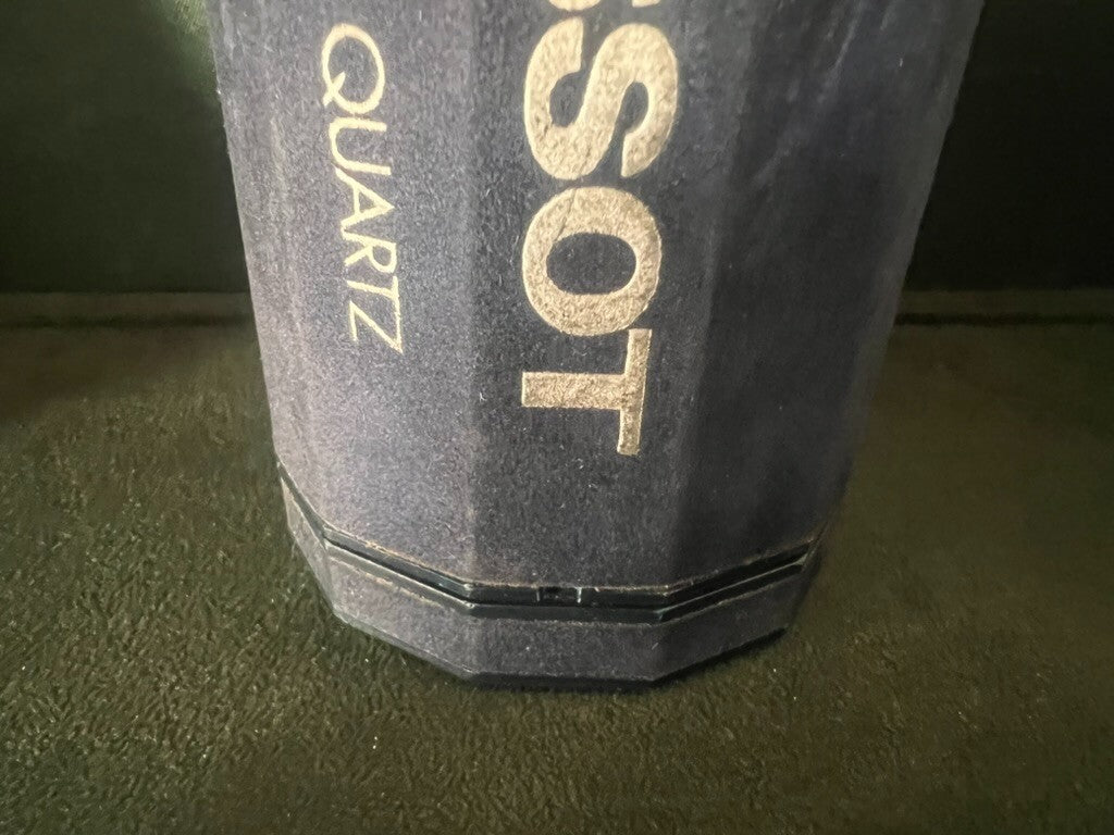 Tissot Boîtier Boîte Montre Trousse Housse Bleu Vintage Ans 1970