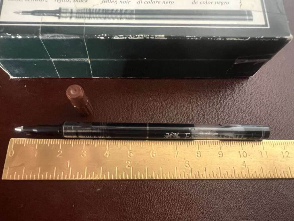 FABER CASTELL Recarga Bolígrafo Roller Ball NEGRO 303 Recarga Tinta 3 Piezas