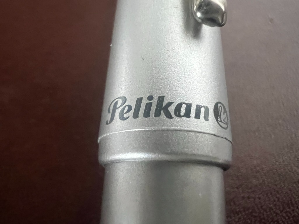 🔴 PELIKAN penna stilografica satinata profili cromati metallo lucidi M vintage