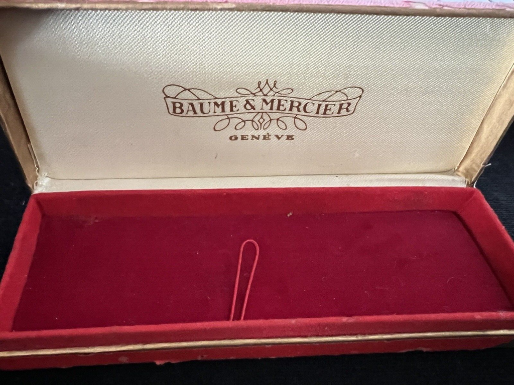 BAUME & MERCIER Boîtier Boîte Montre à Bracelet Rouge Housse Vintage