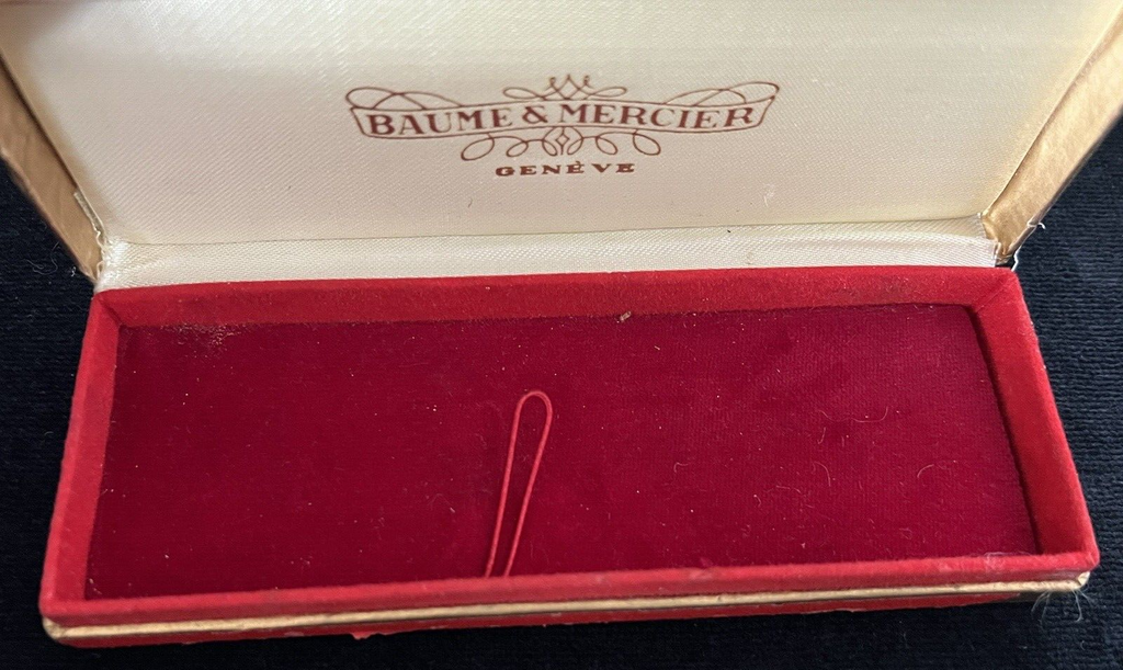 🔴 BAUME & MERCIER box scatola orologio da polso rossa custodia vintage
