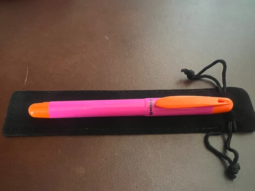 🔴 PELIKAN penna stilografica Primapenna rosa arancione mai usata M vintage