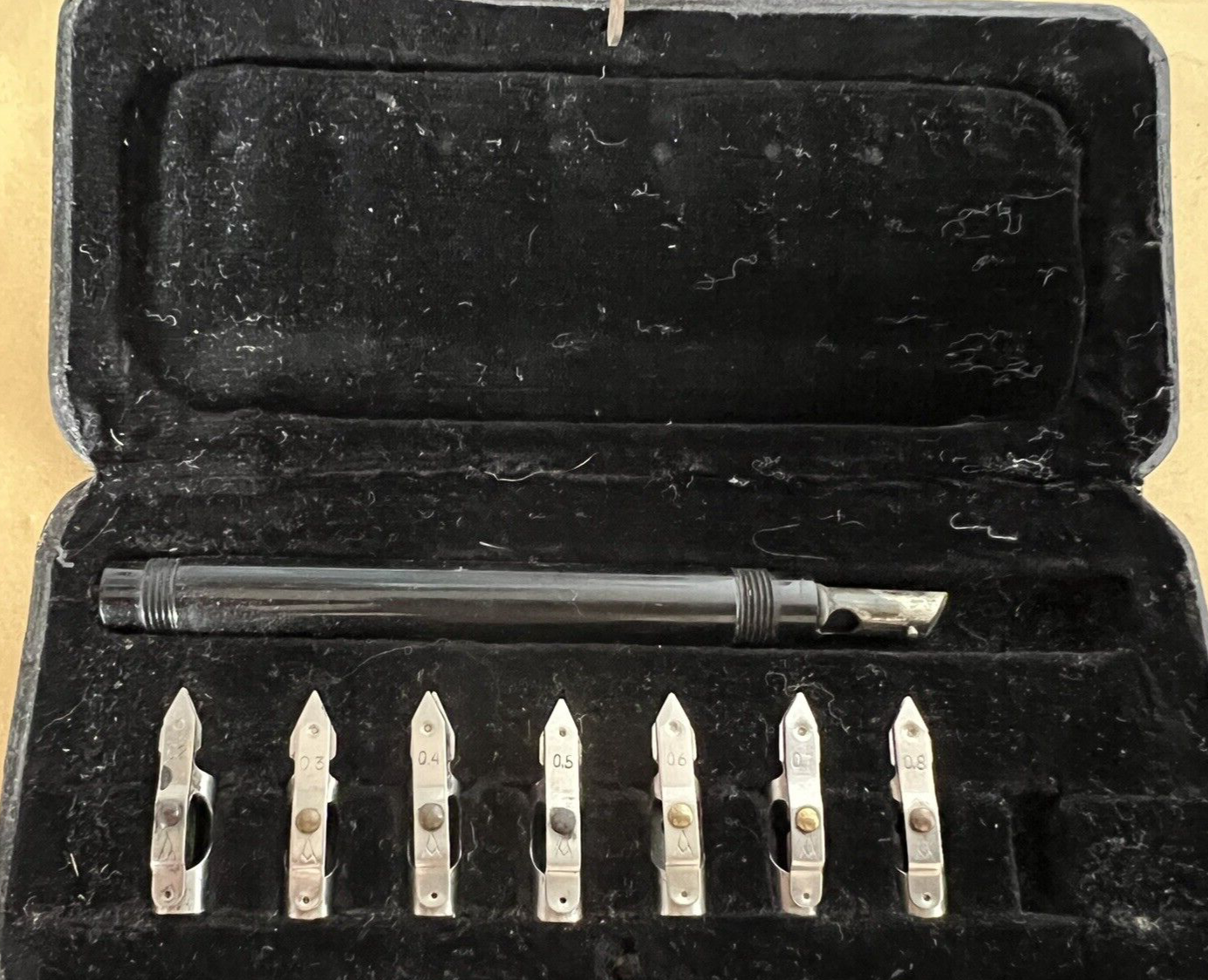 🔴 OSA TECNOGRAF penna TECNICA con astuccio pennini vintage