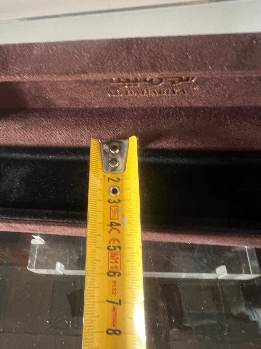 Al Dahabiya Boîte Armband Bijou Marron Floqué Écrites Dorées 