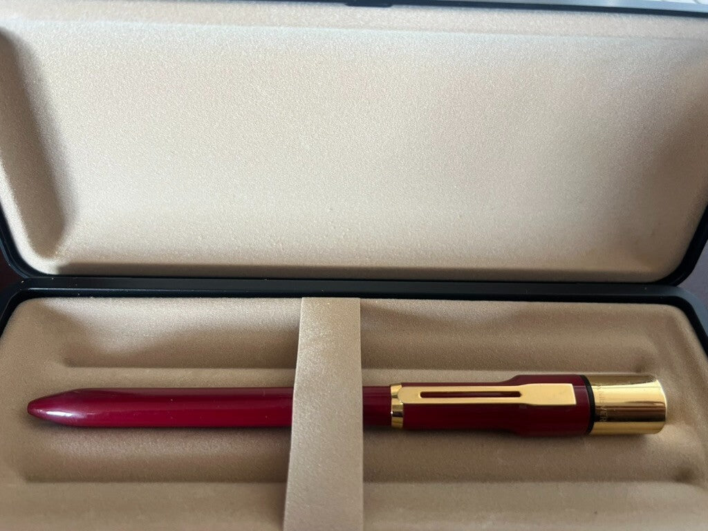 🔴 TANIEVER matita meccanica portamine lacca con timbro Giappone vintage