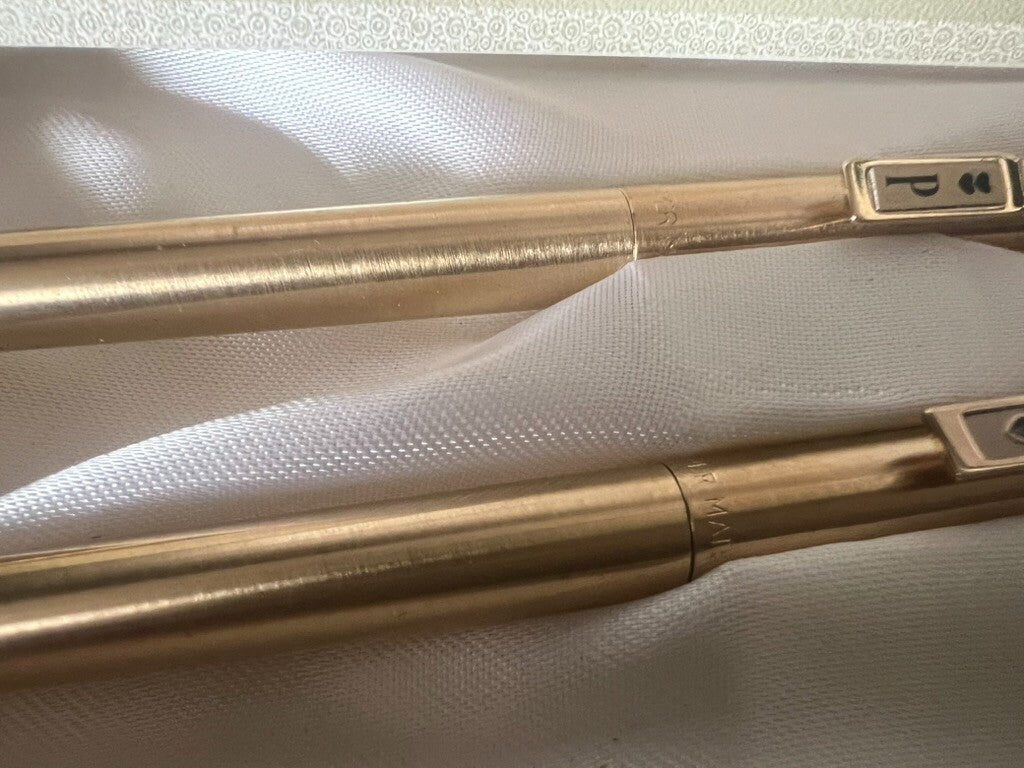 Papermate Stylo-Plume Sphère Et Crayon Mécanique Métal Dorées Zero Hit Vintage