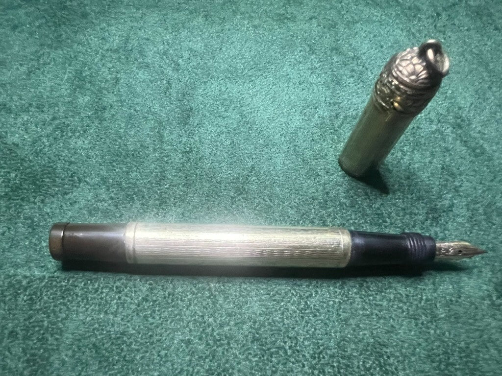 🔴 STANDARD penna stilografica retrattile pennino ORO funziona vintage