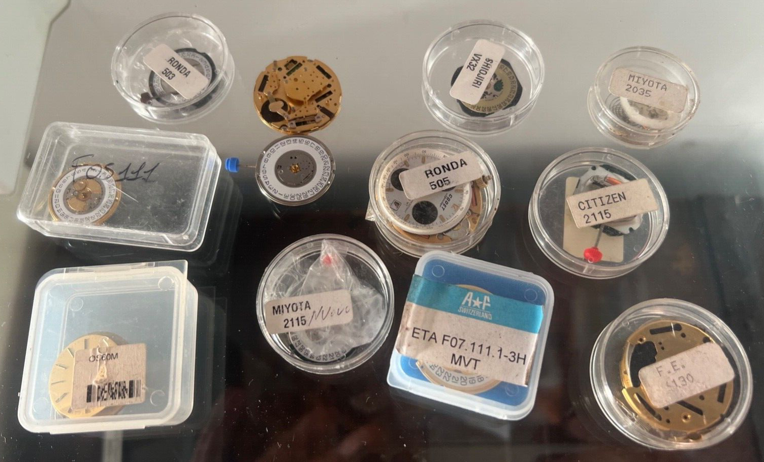 🔴 Movimenti orologi CITIZEN MONDIA MIYOTA ETA RONDA ricambi 13 PEZZI