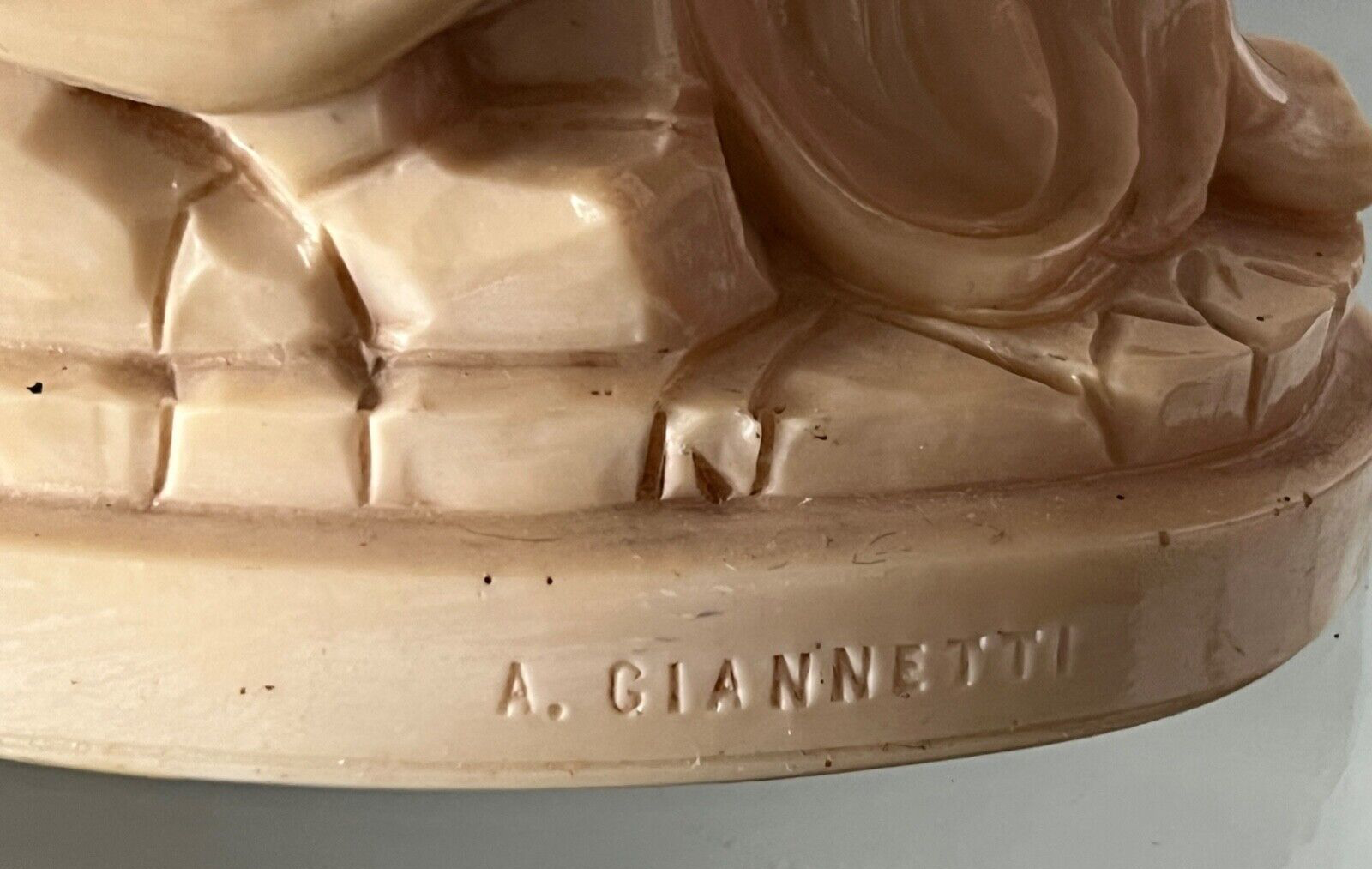 🔴 LA PIETA' statua scultura GIANNETTI in pasta di marmo ANNO SANTO 1975