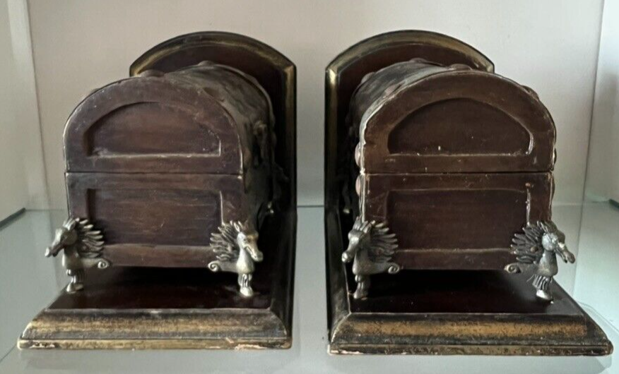 🔴 Handgefertigte Buchstützen aus Holz mit Vintage-SENORA-Särgen 