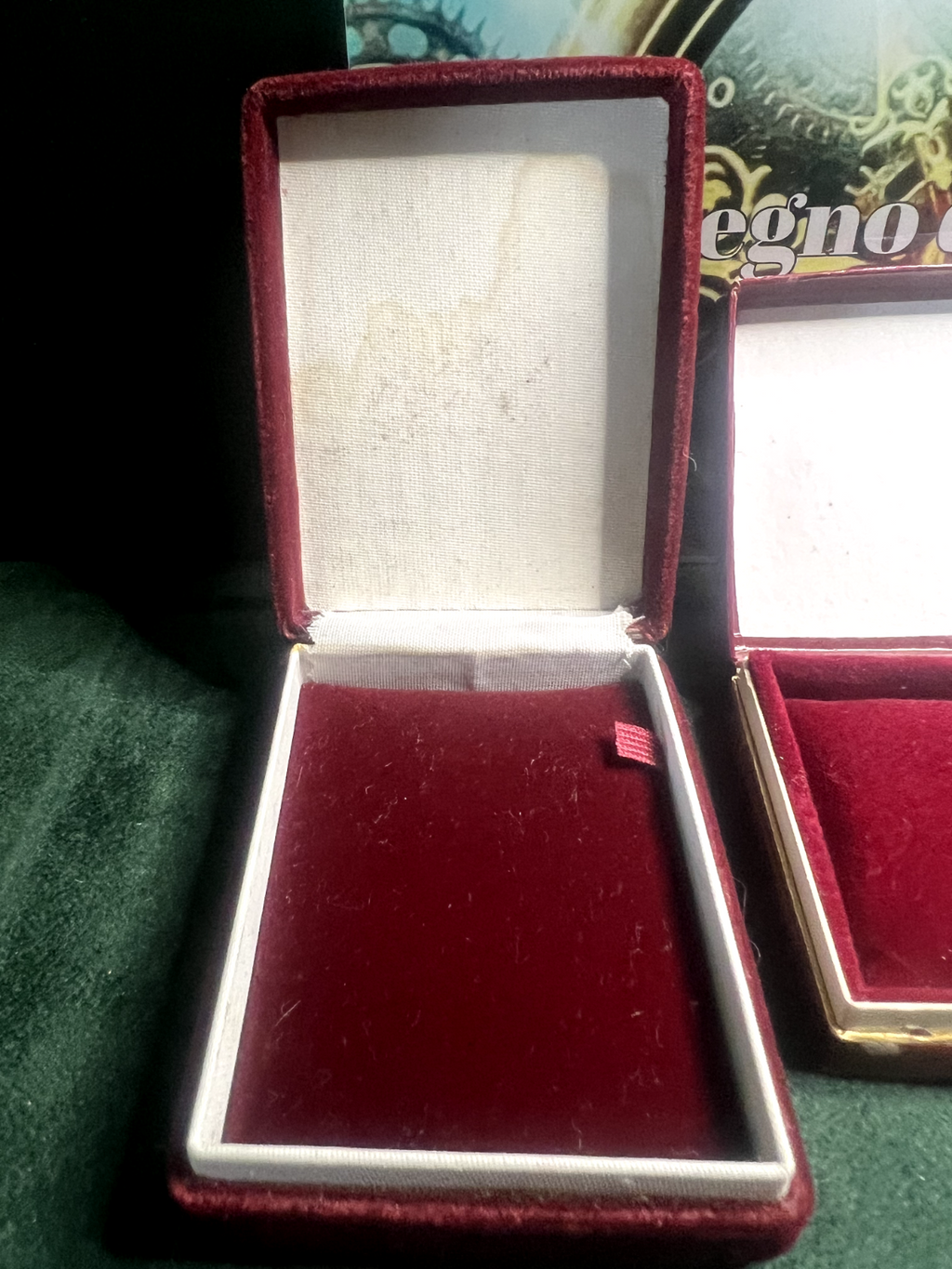 🔴 Vintage Schmuckkästchen für Anhänger, Ohrringe, Manschettenknöpfe, Etuis, 4er-Set, Nr. 12 