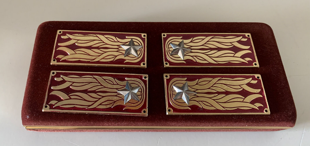Toggle Forces Armées Italien Militaire Métal Et Vernis Galons 6 Pièces Vintage 